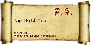 Pap Heléna névjegykártya