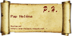 Pap Heléna névjegykártya